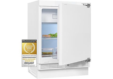 EXQUISIT UKS130-4-FE-010E Kühlschrank (148,19 kWh, E, 823 mm hoch, Weiß) |  MediaMarkt