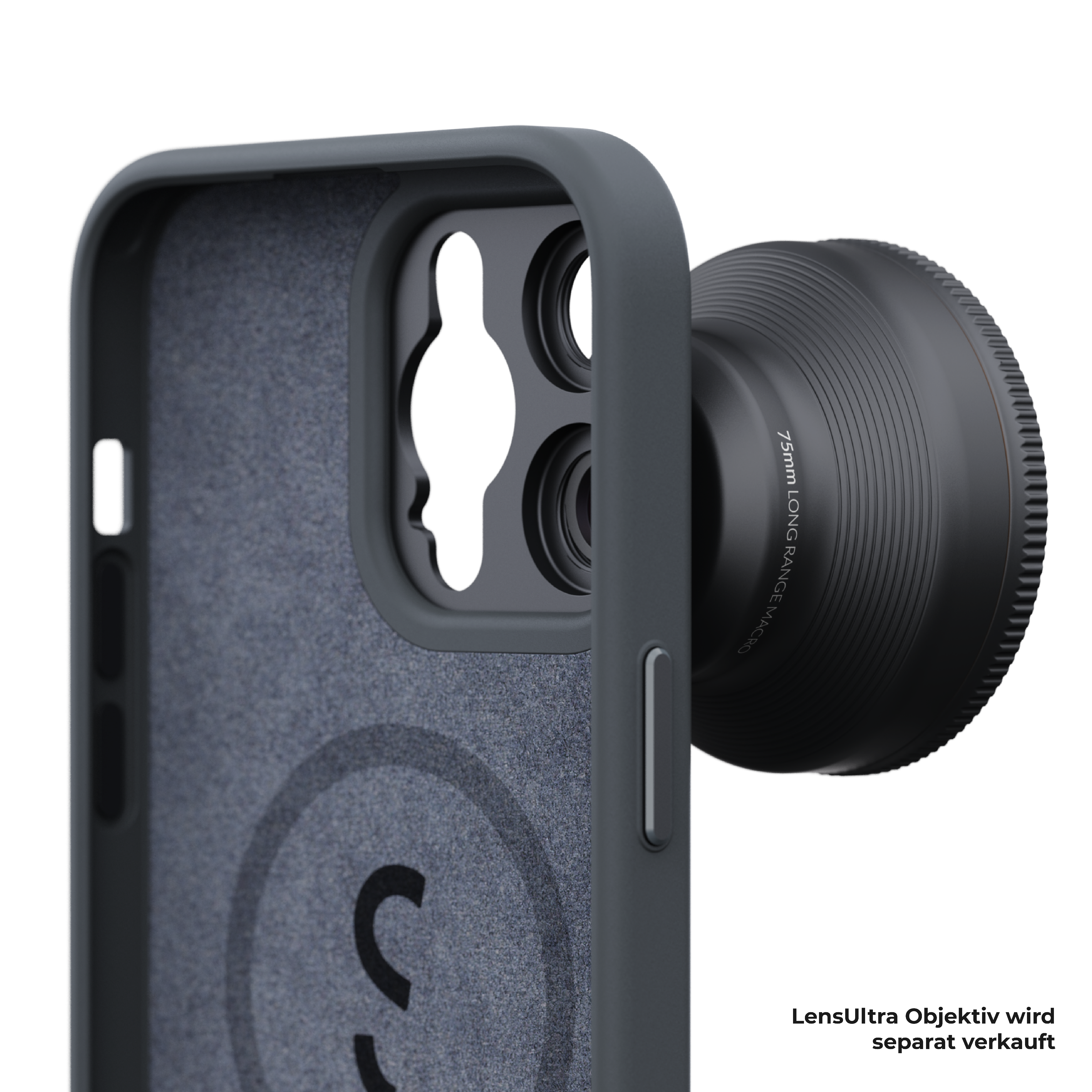 Backcover, SHIFTCAM LensUltra Objektivhalterung, 14 Charcoal Case mit Plus, Apple, iPhone