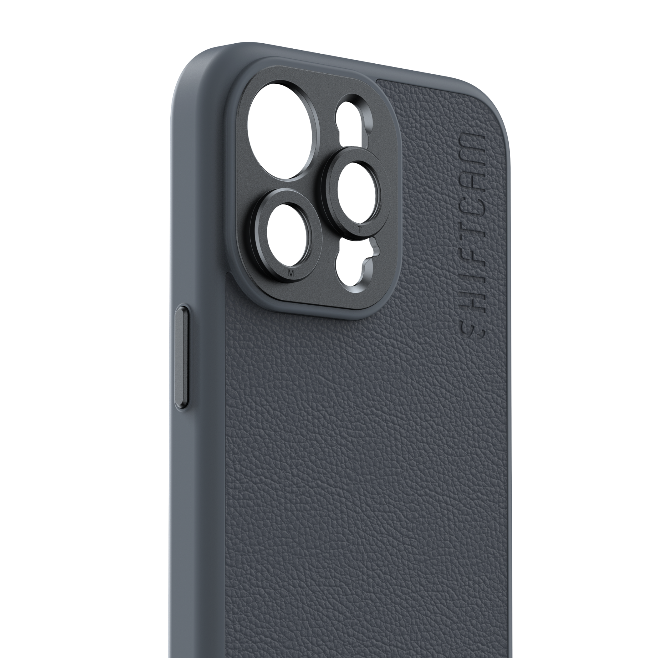 SHIFTCAM iPhone 15 Pro Max MagSafe Vegan Deri Lens Tutuculu Telefon Kılıfı Gri