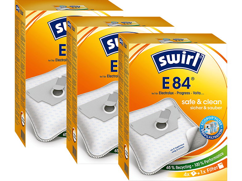 SWIRL E 84 EcoPor® 3er Pack Staubsaugerbeutel
