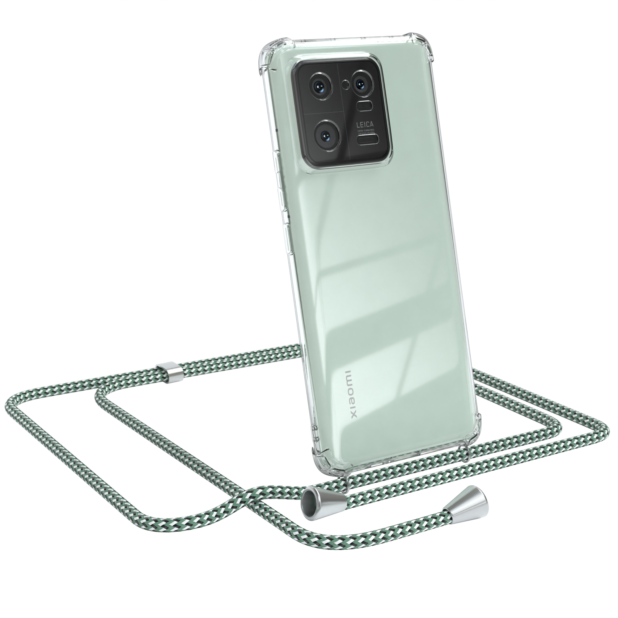 EAZY CASE Grün Clear Umhängeband, Pro, mit Cover 13 Xiaomi, Weiß Umhängetasche