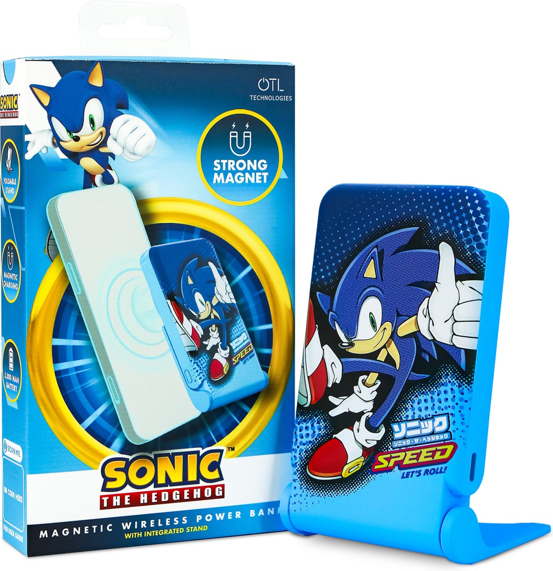blau – Sonic mAH Powerbank Let\'s Roll 5000,00 the OTL Hedgehog