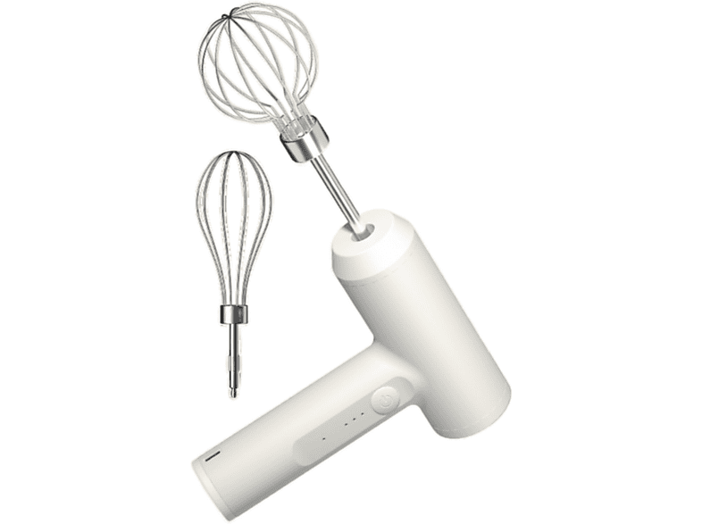 SHAOKE Elektrischer Handmixer Robust 3 Stufen Vielseitig in der Küche Schneebesen Weiß (20 Watt) | Handmixer
