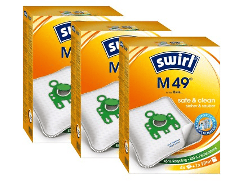 SWIRL M 49 EcoPor®  3erPack Staubsaugerbeutel