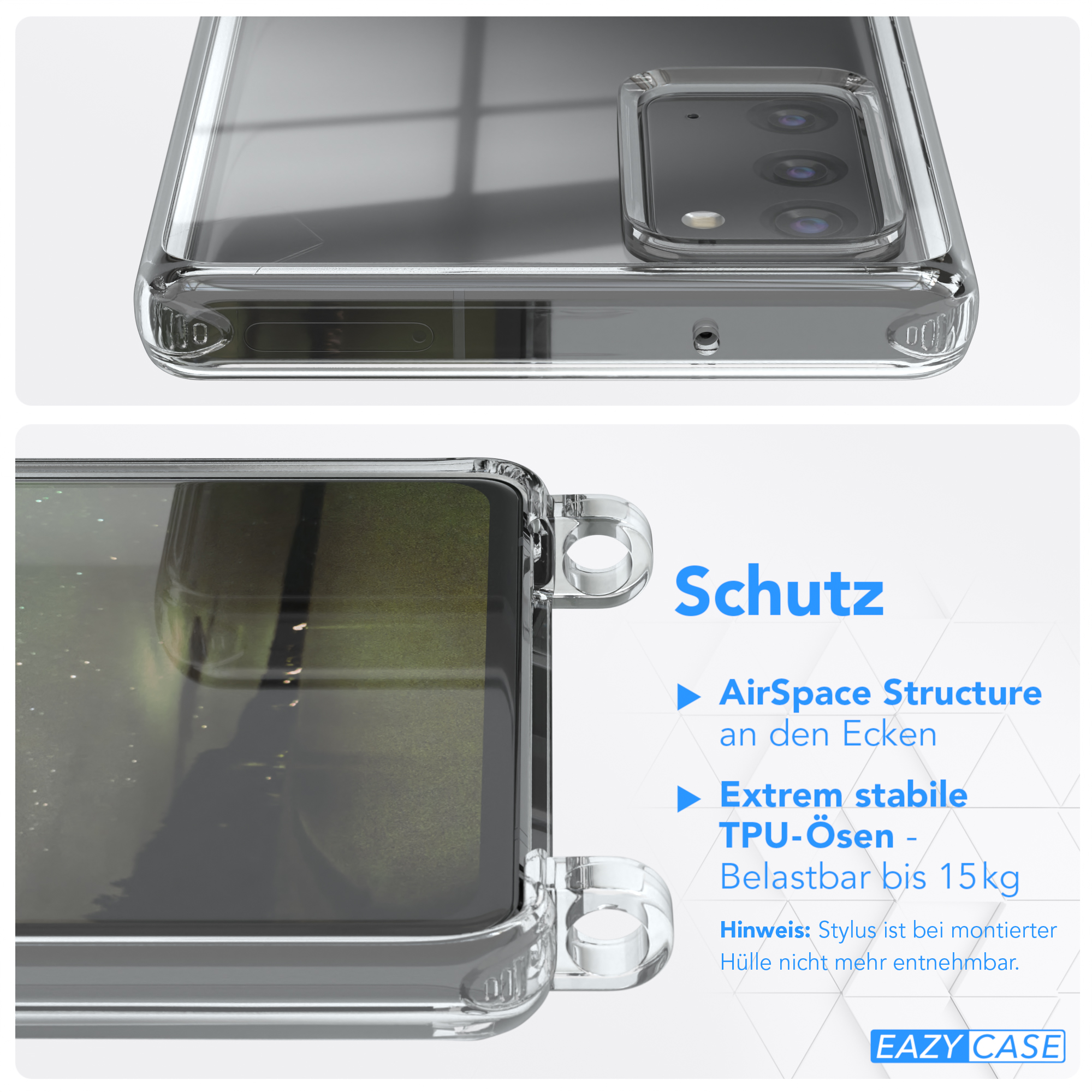 Samsung, / Cover Umhängeband, CASE Umhängetasche, EAZY Clear 20 20 Olive mit 5G, Galaxy Grün Note Note
