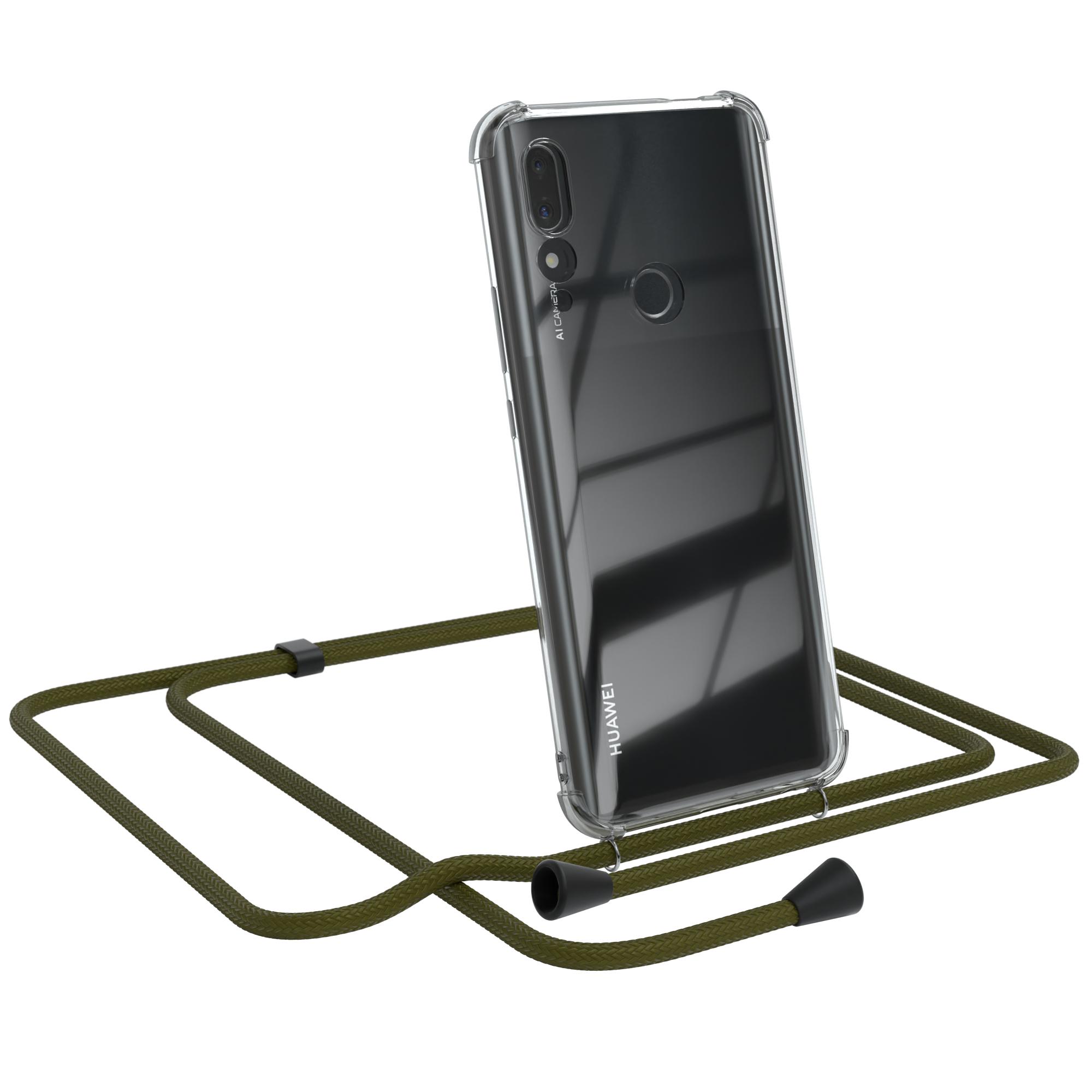 Smart CASE Huawei, / EAZY (2019), Umhängeband, Grün Z Cover P mit Olive Umhängetasche, Y9 Prime Clear