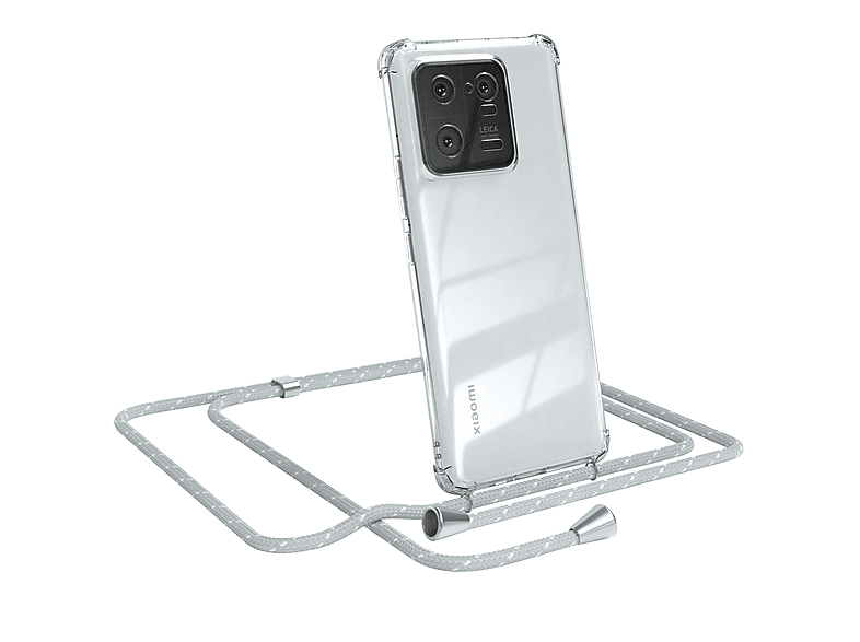 EAZY Umhängeband, Pro, 13 Weiß Hellgrau Clear Umhängetasche, mit Xiaomi, Cover CASE