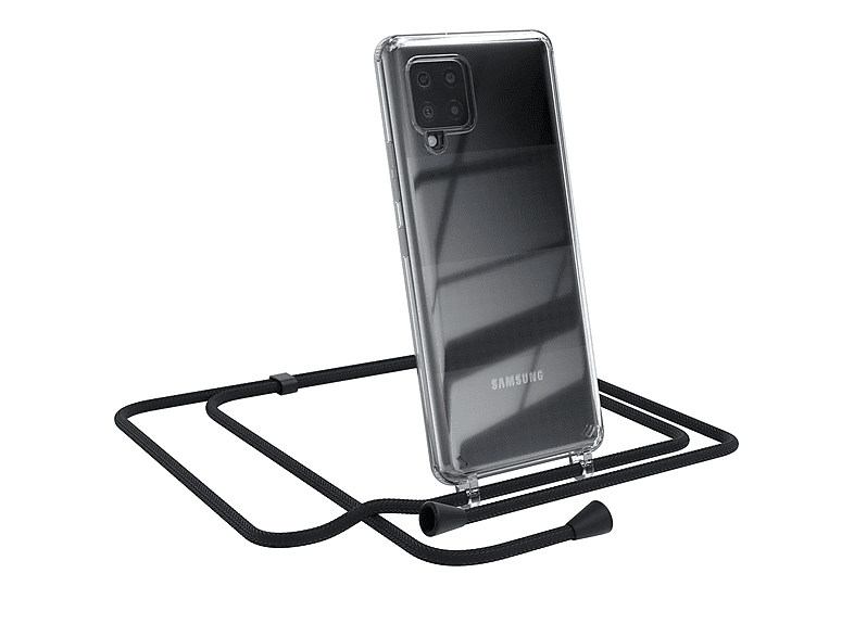 Umhängetasche, Umhängeband, Galaxy Schwarz mit EAZY A42 Cover Clear CASE 5G, Samsung,