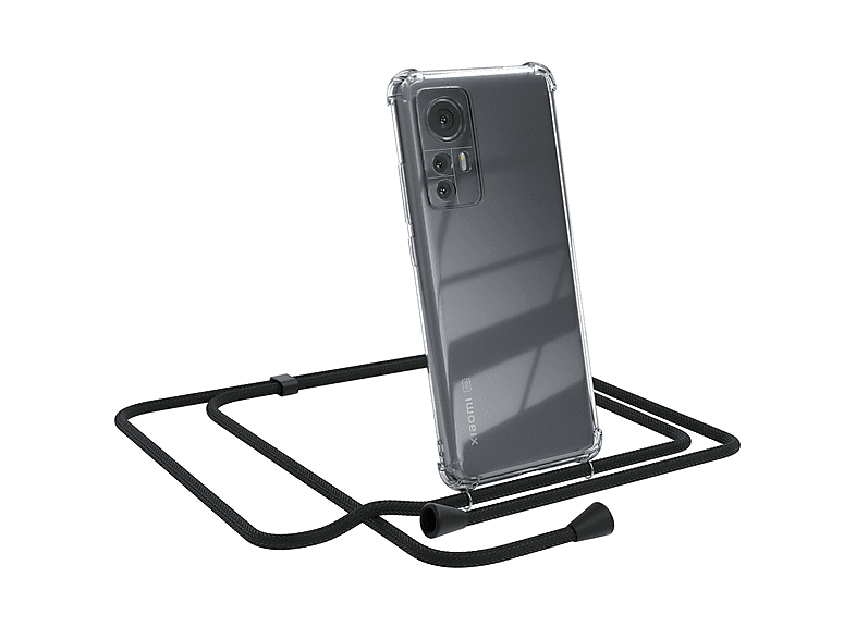 Schwarz EAZY Xiaomi, Umhängetasche, 12 mit CASE Cover / Clear Umhängeband, 12X,