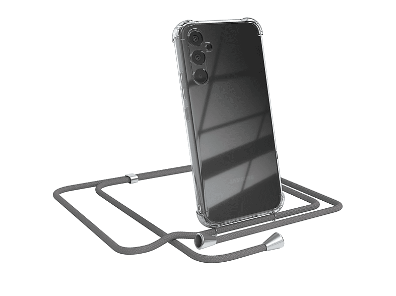 Grau A34, Silber Umhängetasche, Galaxy Umhängeband, Samsung, mit EAZY / Cover Clear CASE Clips