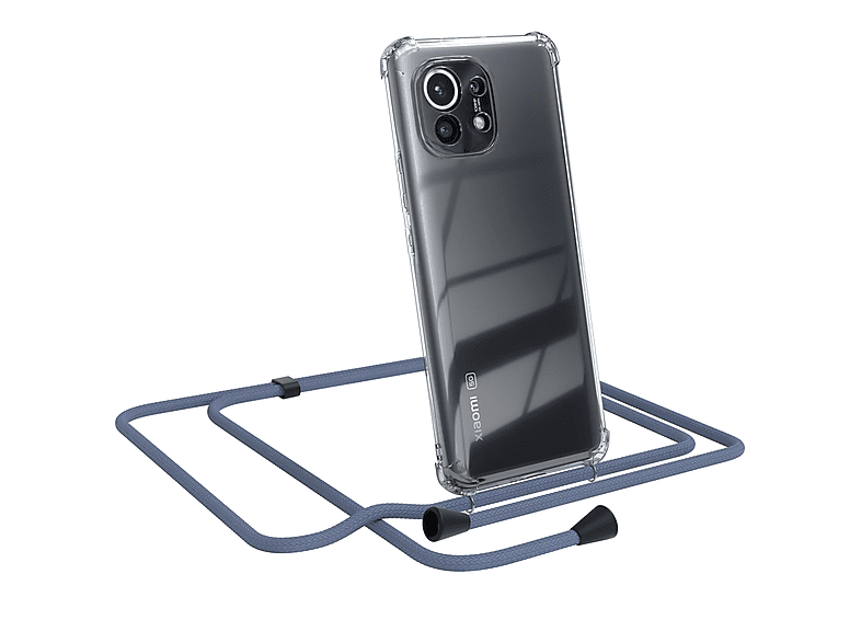 EAZY CASE Blau Umhängeband, mit Mi Xiaomi, Umhängetasche, 5G, 11 Cover Clear
