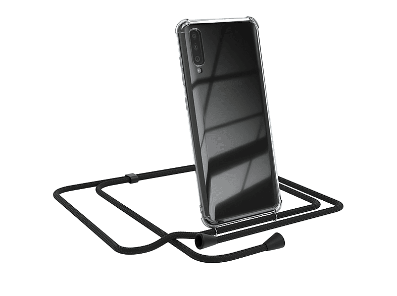 Cover Umhängeband, Samsung, mit Galaxy EAZY Umhängetasche, A70, Clear Schwarz CASE