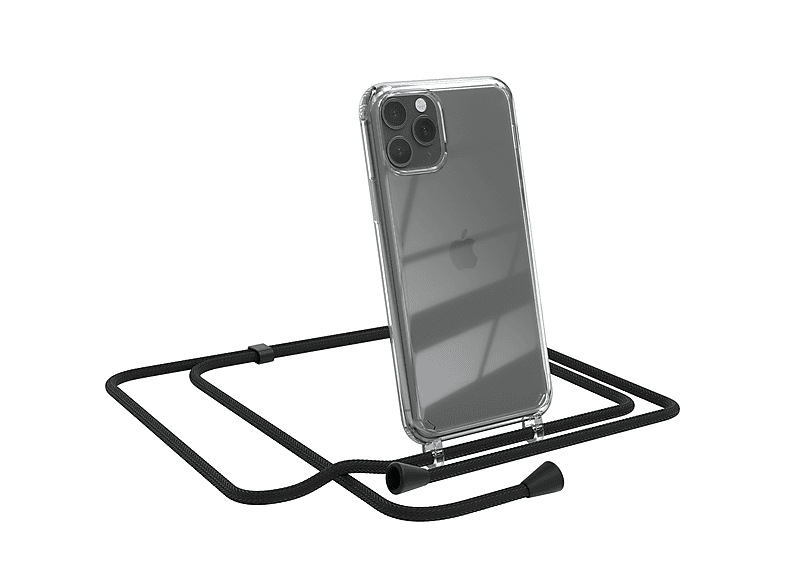 Apple, iPhone mit Pro, Cover Umhängetasche, Clear Schwarz Umhängeband, 11 CASE EAZY