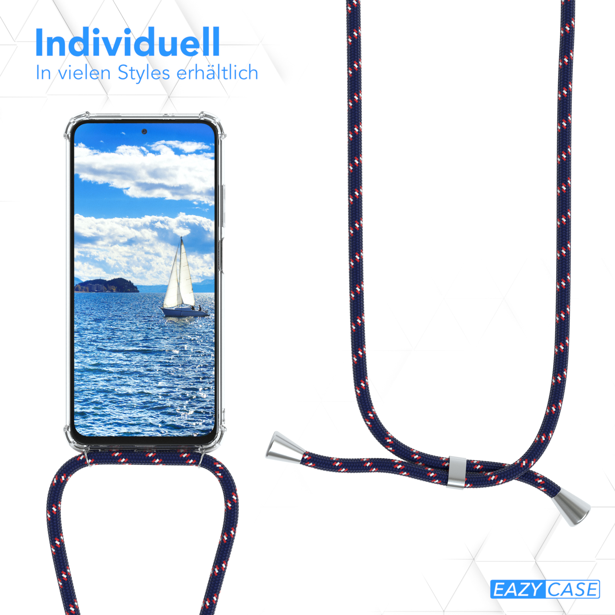 Cover Xiaomi, Umhängetasche, / Clips CASE mit Silber 10 Camouflage Redmi Clear Note / Umhängeband, Blau EAZY 10S,