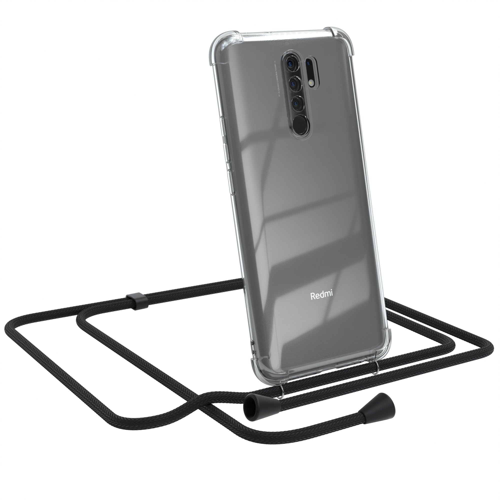 EAZY CASE Clear mit 9 Redmi Xiaomi, Umhängeband, 9 / Redmi Schwarz Umhängetasche, Prime, Cover