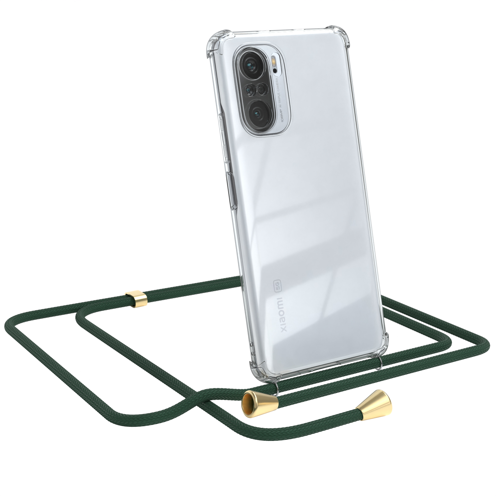 Clips mit Xiaomi, Clear Umhängetasche, 11i, EAZY Grün Umhängeband, Mi Gold Cover CASE /
