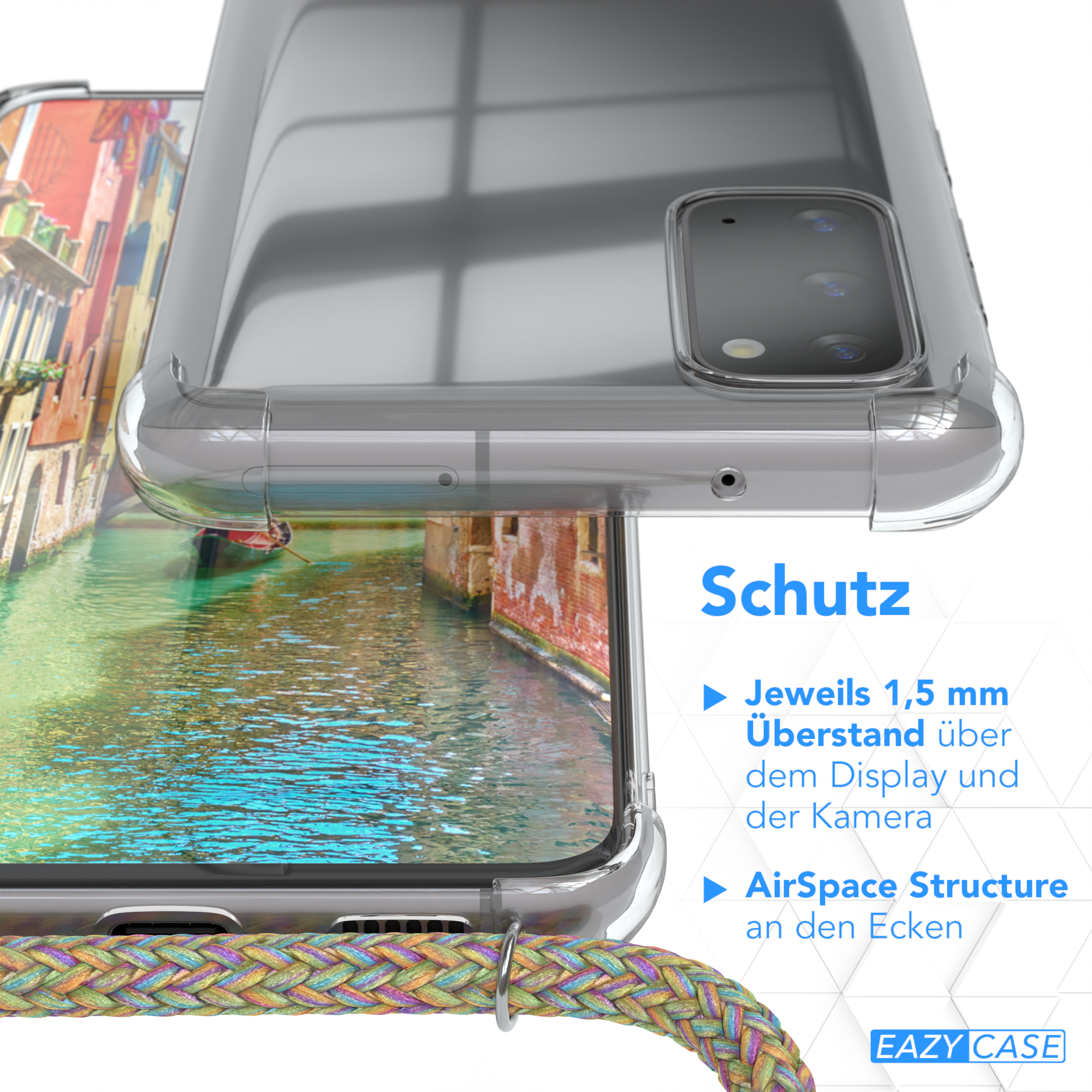 Eine Handyhülle mit einem malerischen Hintergrund, die die Eigenschaften und das Design zeigt.