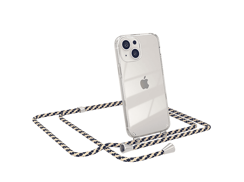 Taupe EAZY Clear Apple, Cover Camouflage Mini, mit iPhone Umhängetasche, CASE Umhängeband, 13