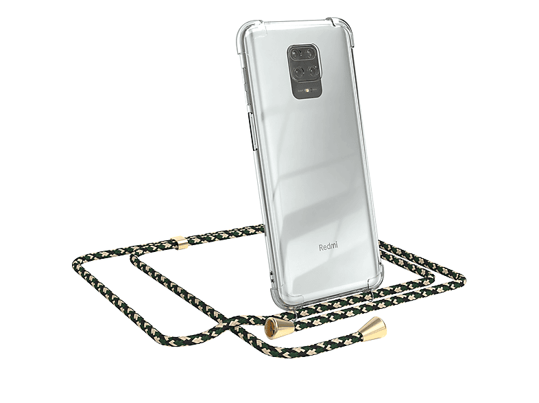 EAZY CASE Clear 9S Clips Camouflage Umhängetasche, Xiaomi, Umhängeband, Gold Cover Grün 9 / 9 / mit Max, Pro Pro Note Redmi 