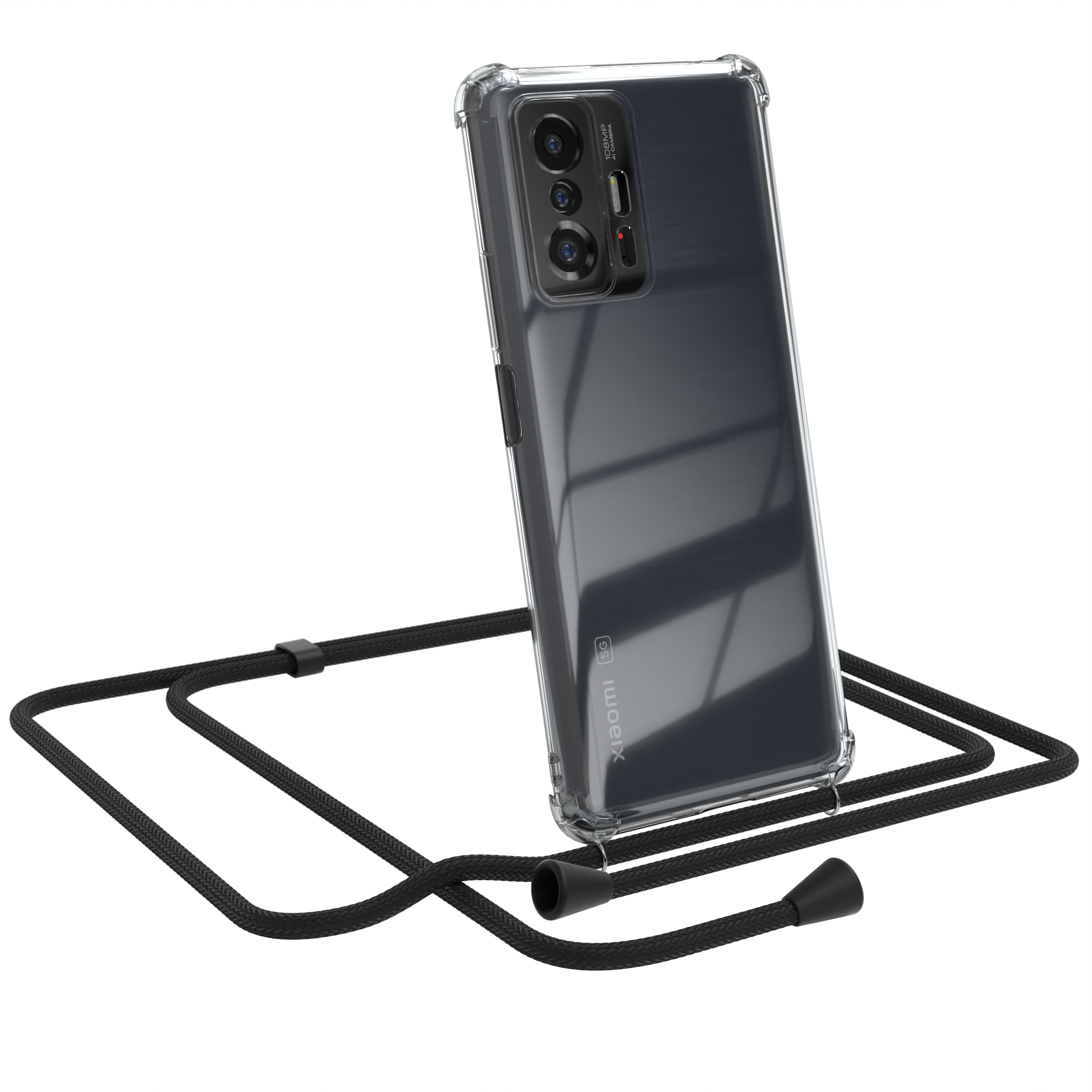 Cover Umhängeband, Clear mit Xiaomi, EAZY 11T CASE / Pro Schwarz Umhängetasche, 5G, 11T