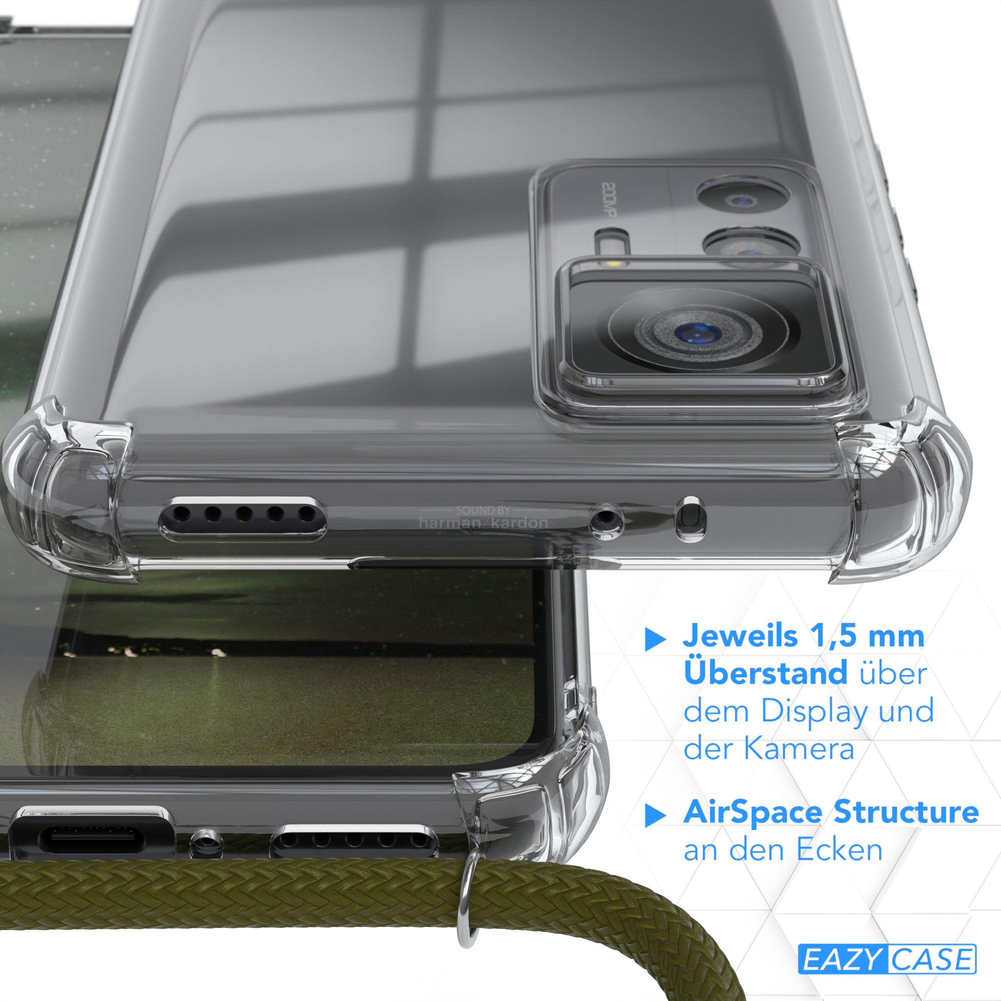 Xiaomi, CASE EAZY Clear 12T / mit 12T Grün Pro, Umhängeband, Olive Umhängetasche, Cover