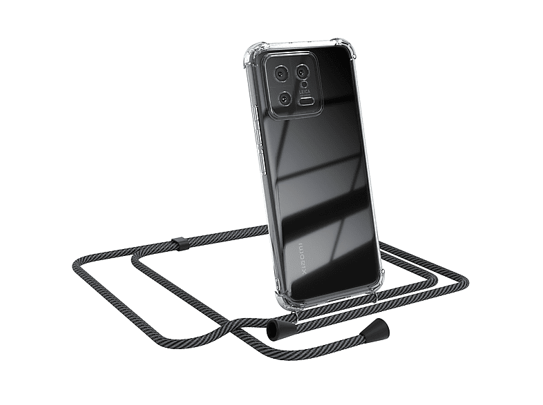 Xiaomi, mit EAZY Umhängetasche, 13, Umhängeband, Cover Anthrazit CASE Clear