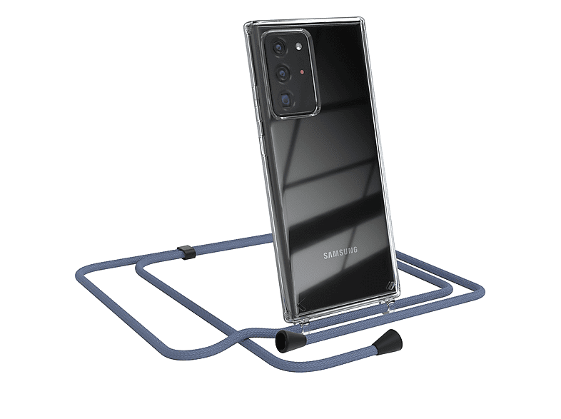EAZY CASE Clear 20 5G, Umhängeband, Galaxy Blau Note Cover Ultra Samsung, 20 / Note Ultra mit Umhängetasche