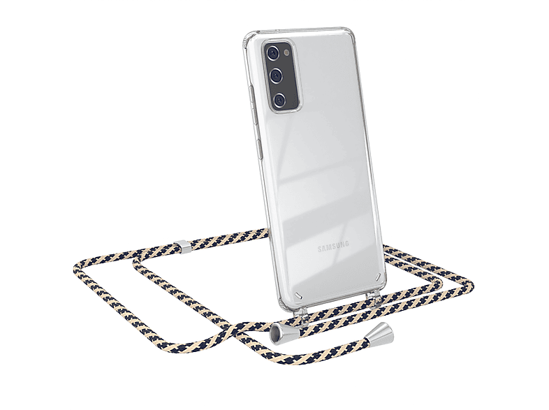 S20 Camouflage Samsung, FE FE / 5G, EAZY Cover Galaxy CASE Umhängetasche, S20 Clear Umhängeband, Taupe mit