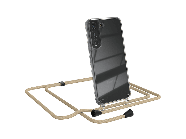 Beige Umhängeband, Galaxy EAZY 5G, Cover S22 Umhängetasche, Taupe mit Clear Samsung, CASE