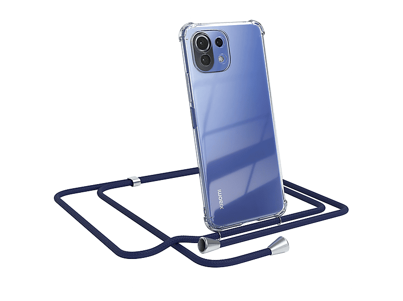 EAZY / Mi Blau 11 Umhängetasche, Lite Umhängeband, / Silber mit Clear Cover Clips Lite 11 Xiaomi, / 5G CASE NE, 5G