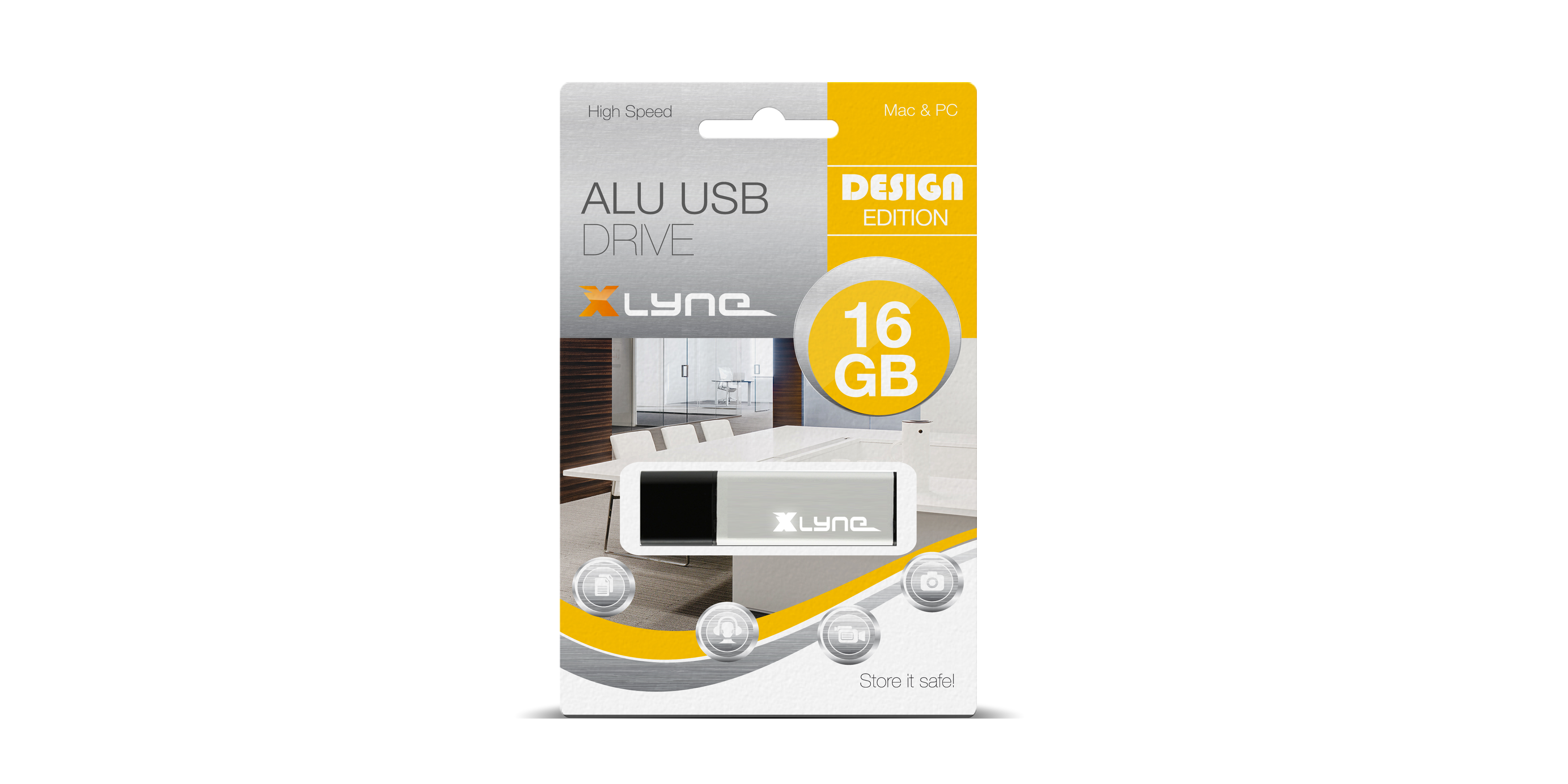 XLYNE USB Stick 16 GB 16 (ALUMINIUM, GB) USB 2.0 