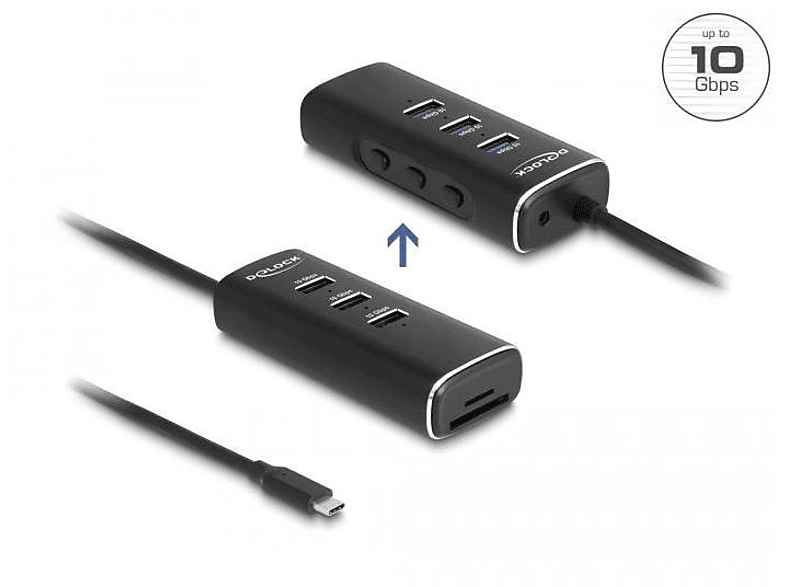 DELOCK Schwarz USB-Hub, 64234