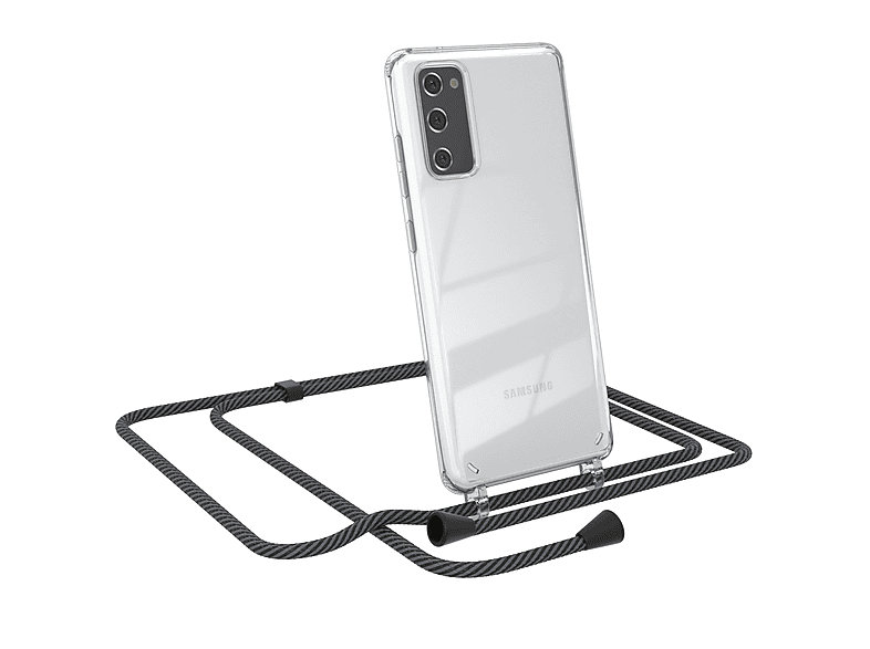 EAZY CASE 5G, Cover Umhängeband, S20 FE Galaxy / Umhängetasche, FE Anthrazit mit Samsung, Clear S20