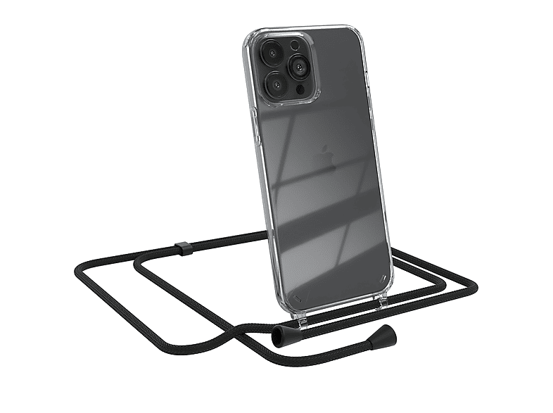 Apple, mit Schwarz Umhängeband, Umhängetasche, 13 Cover CASE Max, iPhone Pro EAZY Clear