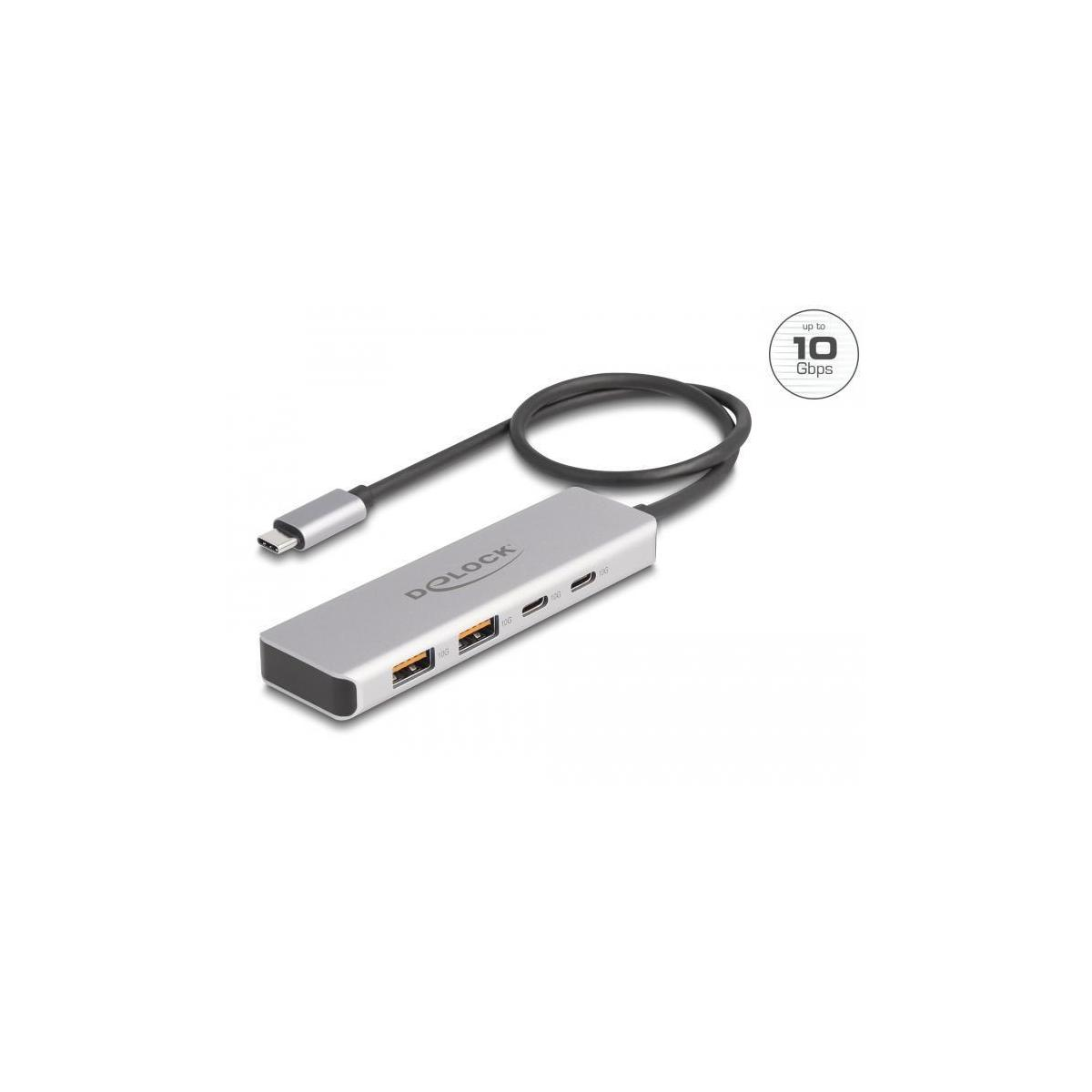 USB-Hub, DELOCK Grau 64230