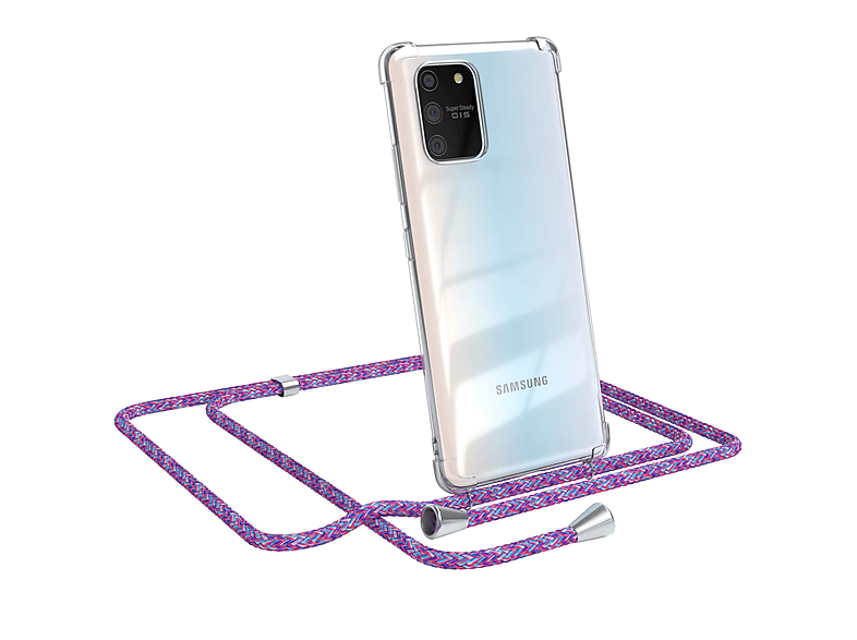 Silber S10 Umhängetasche, Lite, mit Cover Clips CASE Galaxy Samsung, Clear EAZY Umhängeband, / Lila