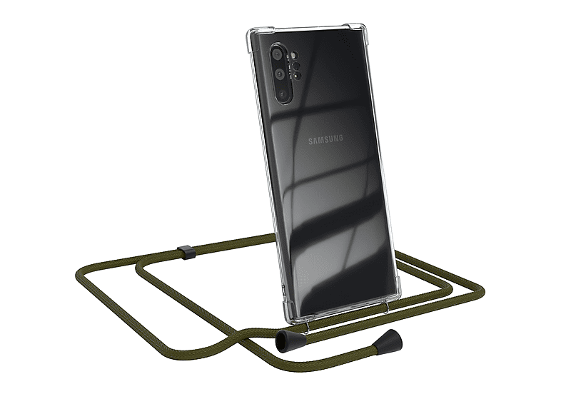 EAZY CASE Clear Umhängeband, mit Grün Cover Samsung, Galaxy Note Olive Plus, 10 Umhängetasche