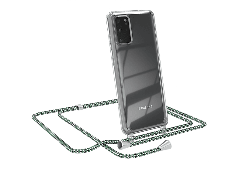 EAZY CASE Clear Samsung, Cover S20 mit Galaxy 5G, Plus S20 / Plus Umhängetasche, Umhängeband, Weiß Grün