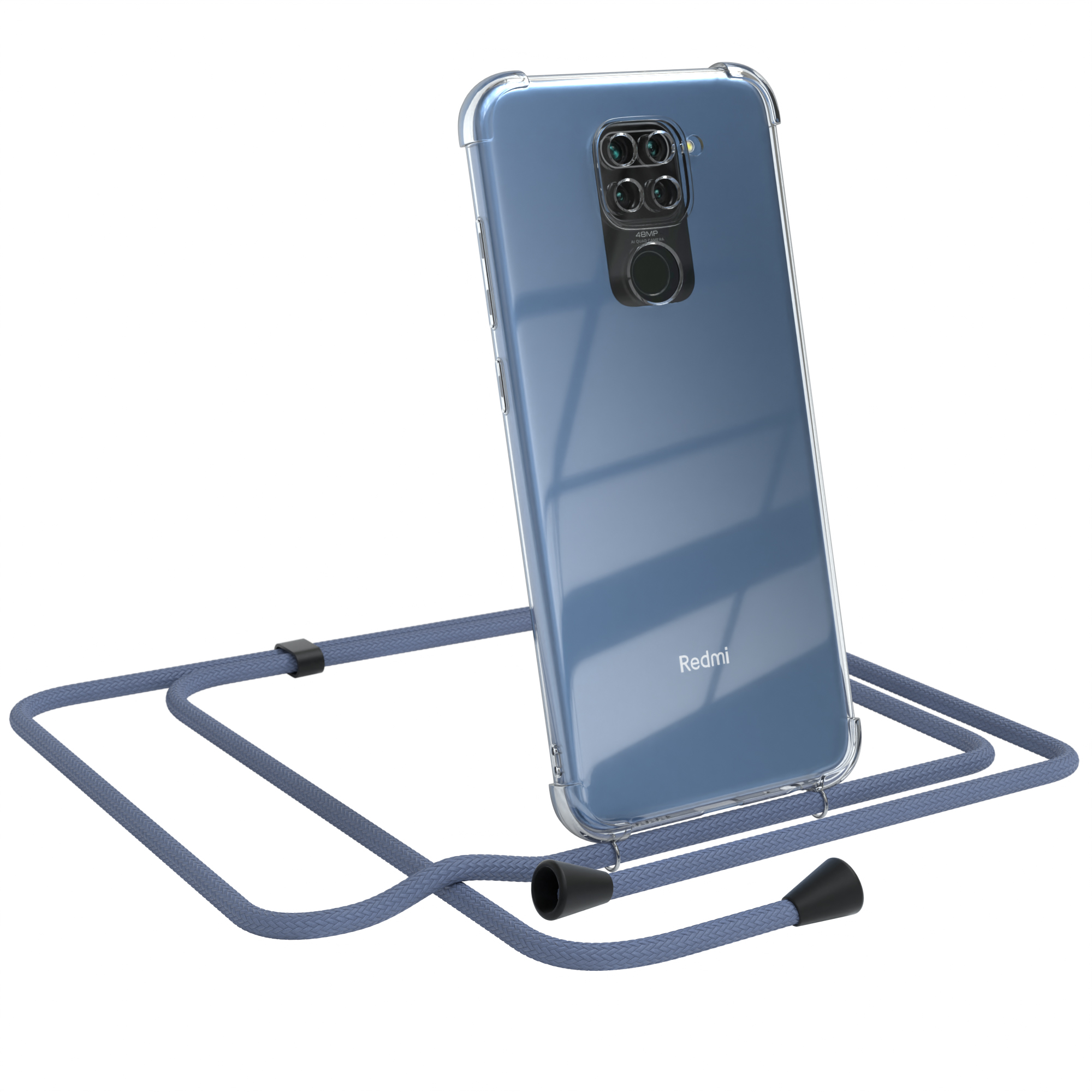 EAZY CASE / Redmi Note 10X Clear mit Redmi Blau Xiaomi, Umhängetasche, 4G, Umhängeband, Cover 9
