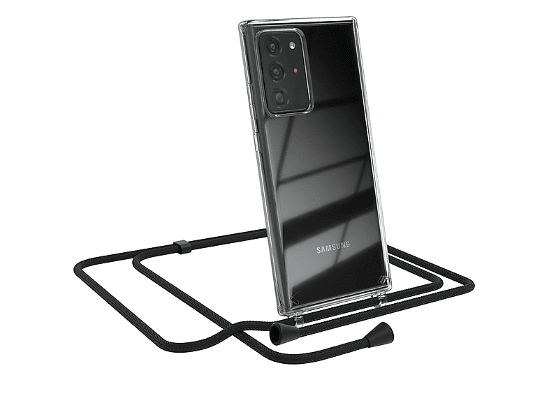 EAZY CASE Clear Cover Ultra Umhängeband, Schwarz 20 Ultra 20 5G, / Samsung, mit Galaxy Note Umhängetasche, Note