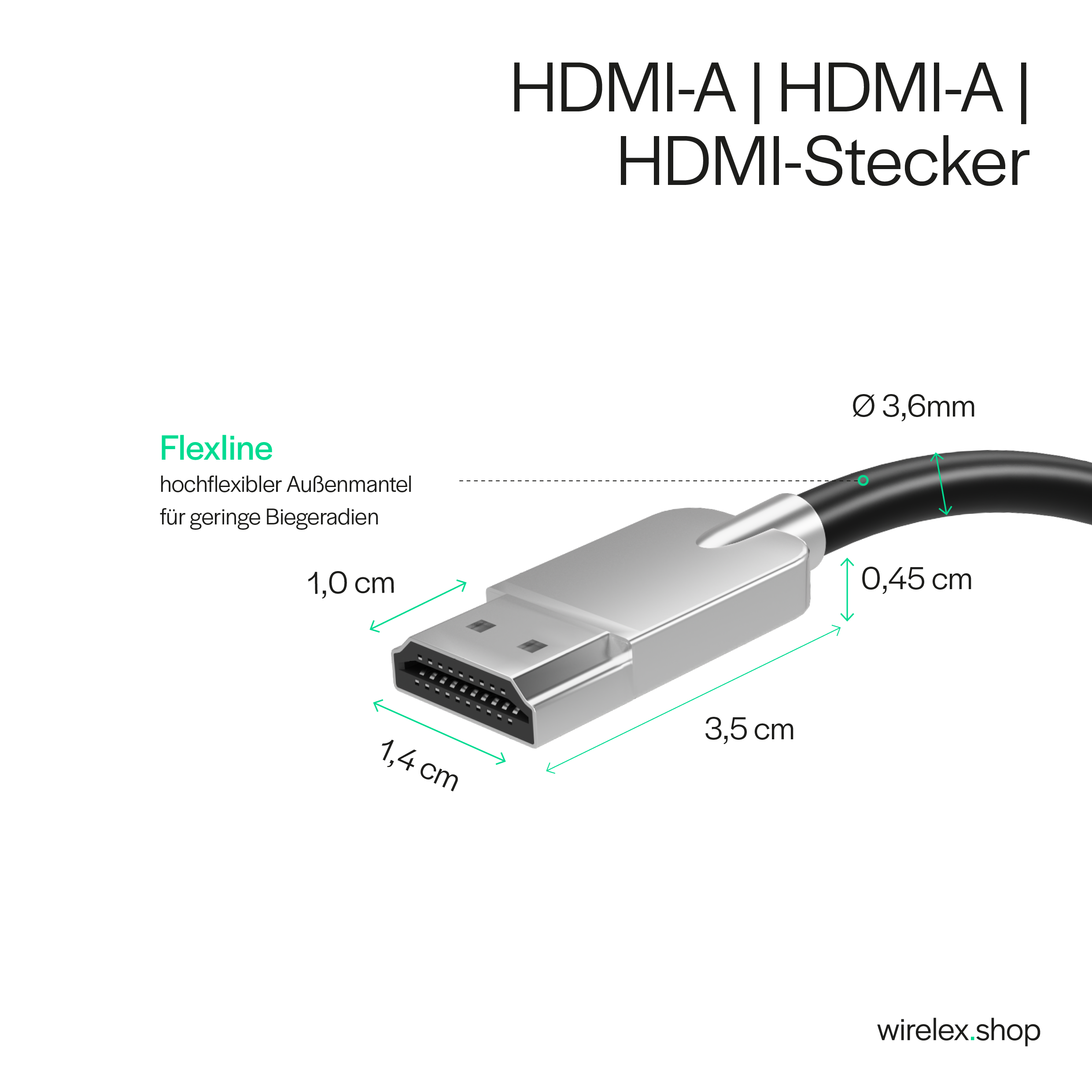 Kabel, 1,5m ULTRA HDMI FLEXLINE Kabel 3D, 4K2K HD, HD, HEAC, HDMI Full