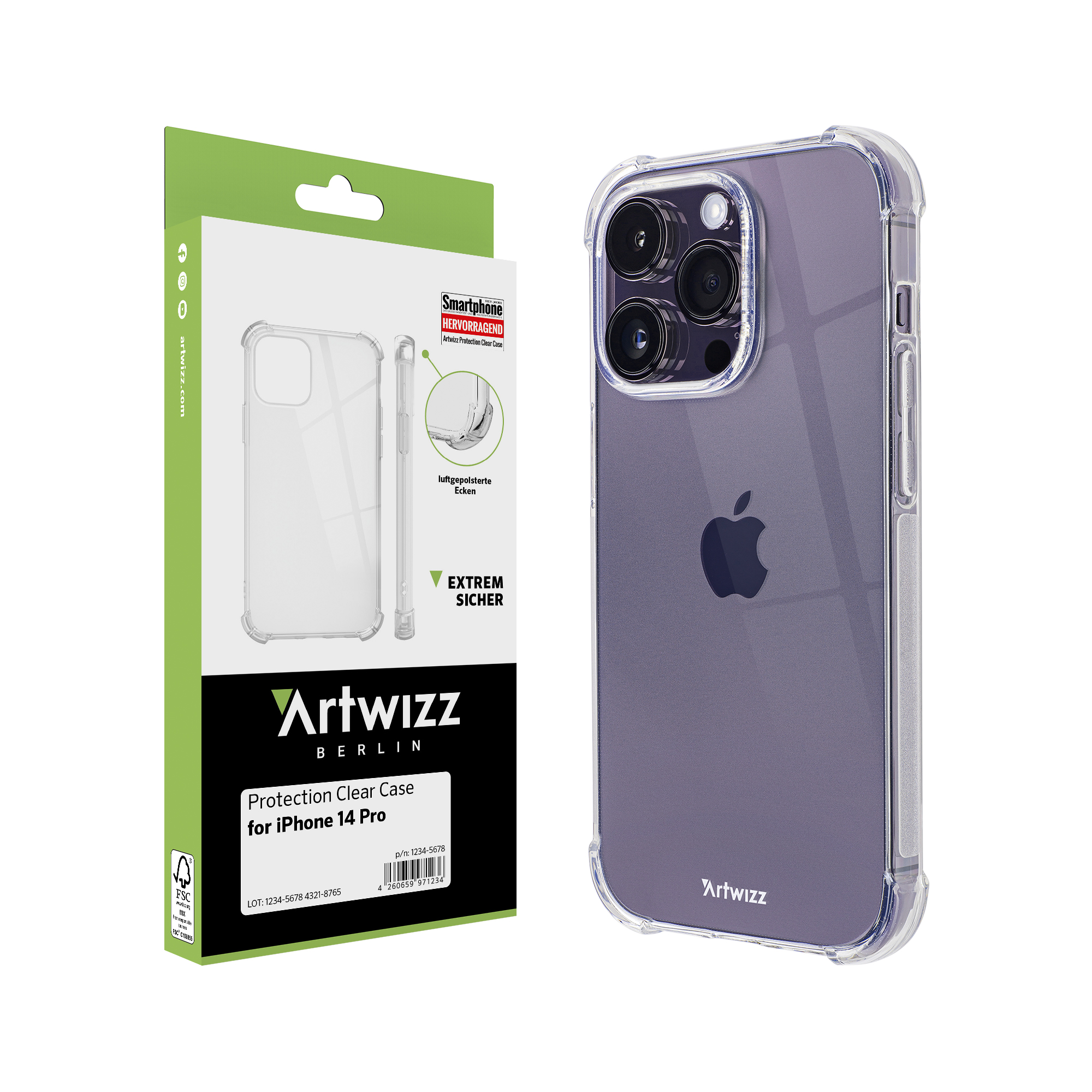 Apple, ARTWIZZ Pro, Case, Clear iPhone Backcover, Protection 14 Transparent