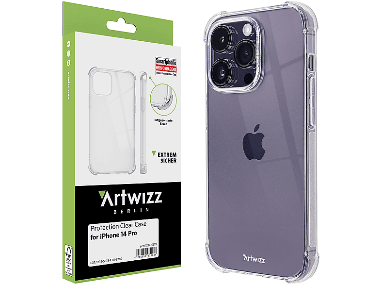 ARTWIZZ Protection Clear Case, Backcover, Apple, iPhone 14 Pro, Transparent