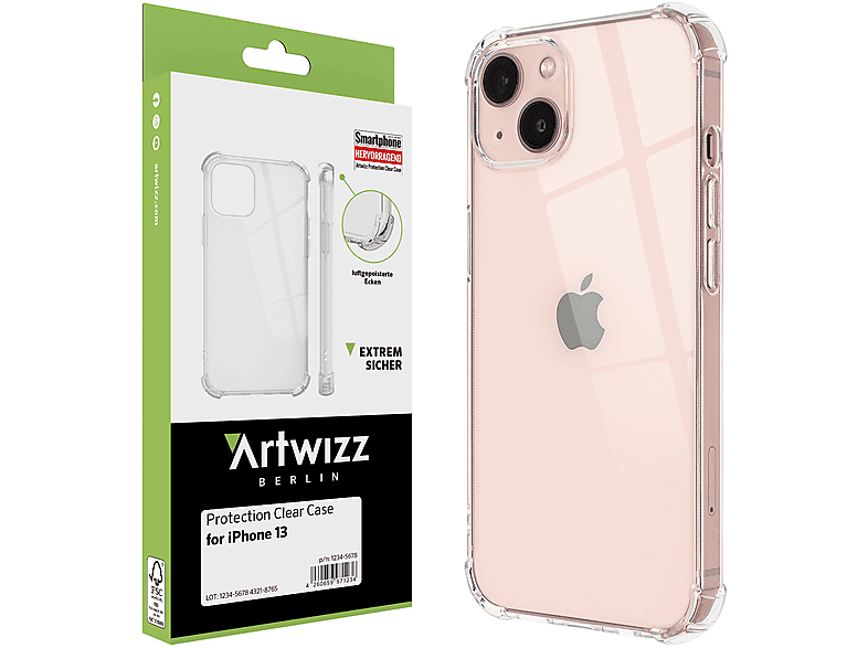ARTWIZZ Protection Clear Case, Backcover, Apple, iPhone 13, Transparent