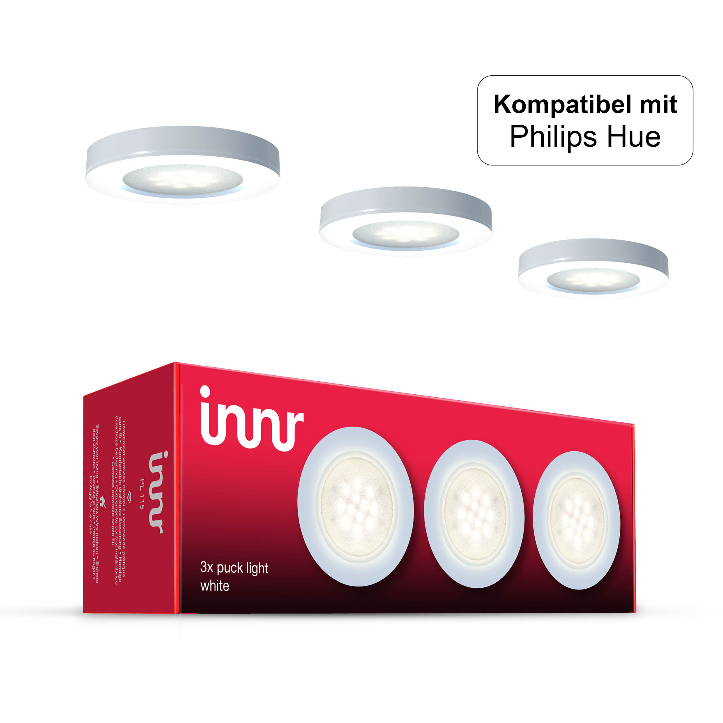 PL115 LED Lampe NC INNR Weiß LED-Einbaustrahler Verbundener x3