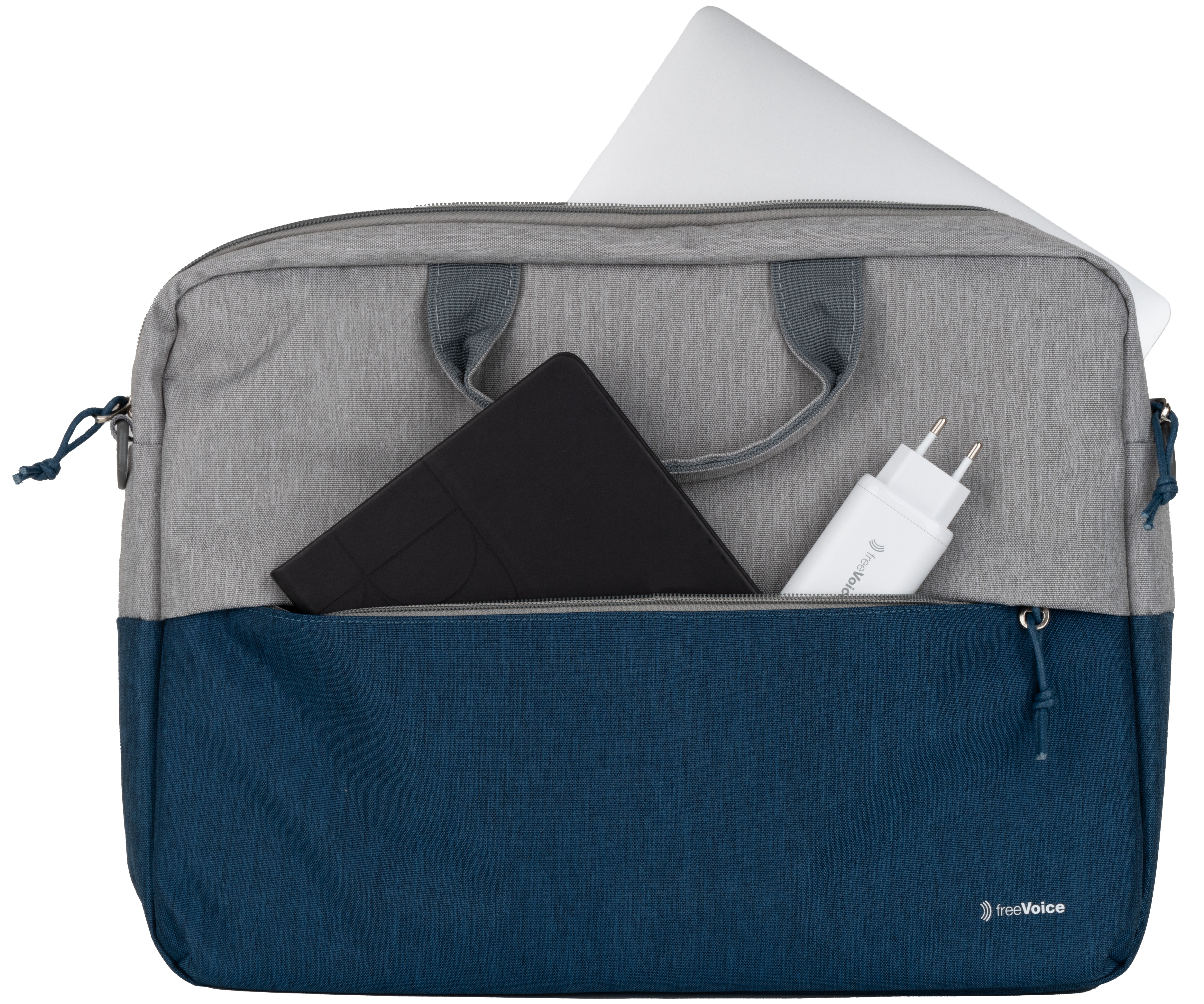 FREEVOICE Urban Laptoptasche Universal Polyester, Full Grau, Cover für Blau