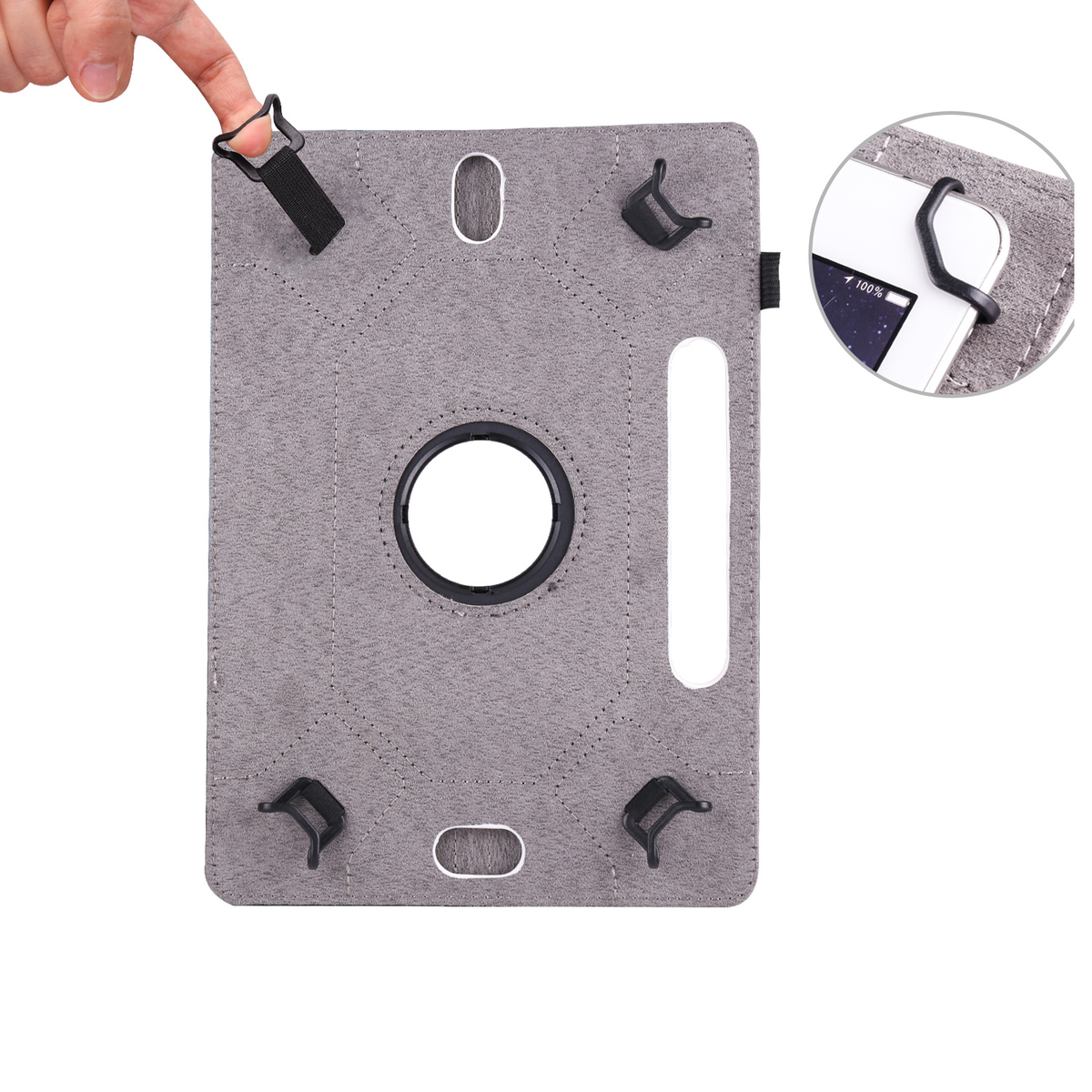Rotation / Druck Grad Xiaomi Kunststoff Cover Silikon Tablethülle Kunstleder, / mit WIGENTO für Weiß aufstellbare Tasche Full Motiv Universelle 360