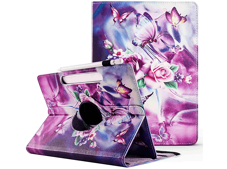 WIGENTO Universelle 360 Grad Rotation aufstellbare Motiv Tasche Tablethülle Full Cover für Xiaomi Kunststoff / Silikon / Kunstleder, Pink mit Druck | Tablet Sleeves