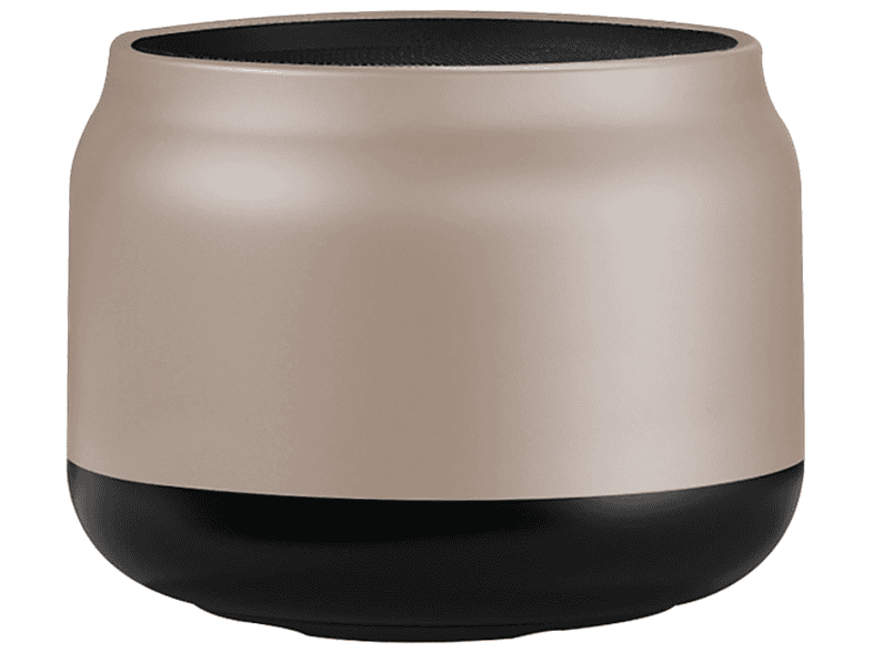 BYTELIKE Bluetooth-Mini-Metall-Lautsprecher, Subwoofer, Langlebigkeit, Bluetooth-Lautsprecher, Kompakt Gold Tragbar und