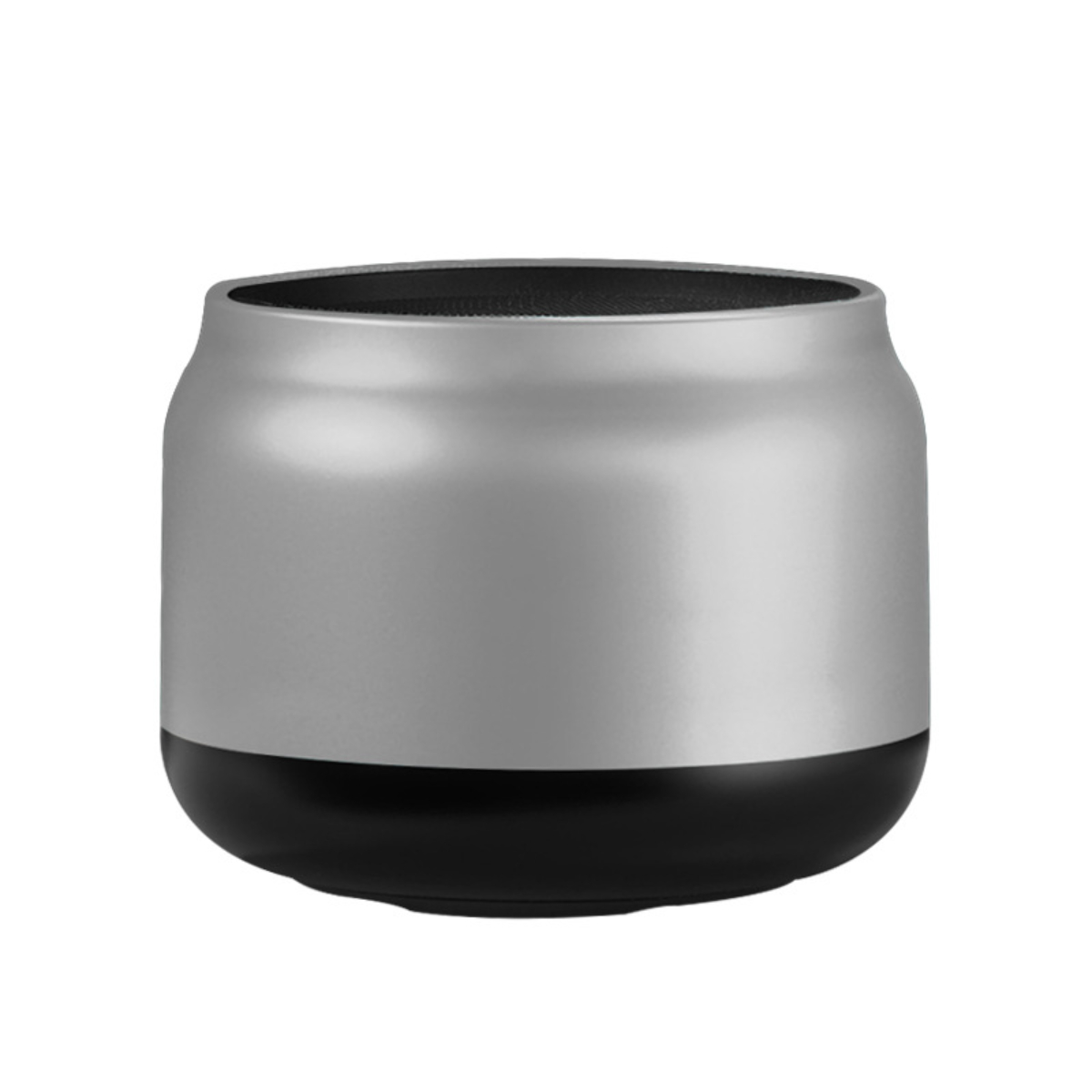 BYTELIKE Bluetooth-Mini-Metall-Lautsprecher, Subwoofer, Langlebigkeit, Kompakt Silber Tragbar und Bluetooth-Lautsprecher